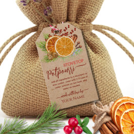 Etiqueta Para Presente Rustic Kraft Stovetop Simmering Potpourri
