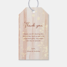 Etiqueta Para Presente Rustic Terracotta Dourado Monograma Casamento Obri