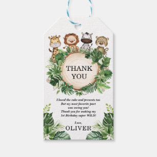 Etiqueta Para Presente Rustic Tropical Jungle Wille Animal Boys Aniversá