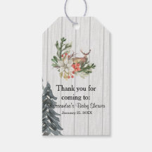 Rustic Winter Greenery With Deer Obrigado