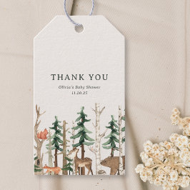 Etiqueta Para Presente Rustic Winter Woodland Baby Shower
