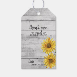 Etiqueta Para Presente Rústica Madeira Branca Girassóis Flores Solares Ma
