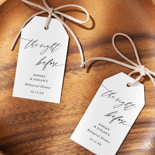 Etiqueta Para Presente Rústico Jantar da Véspera do Ensaio  (Criador carregado)