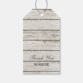 Etiqueta Para Presente rústico vintage de madeira de celeiro branco favor