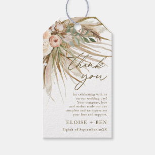Etiqueta Para Presente Sábado Terreno Pampas Grass Floral Bridal