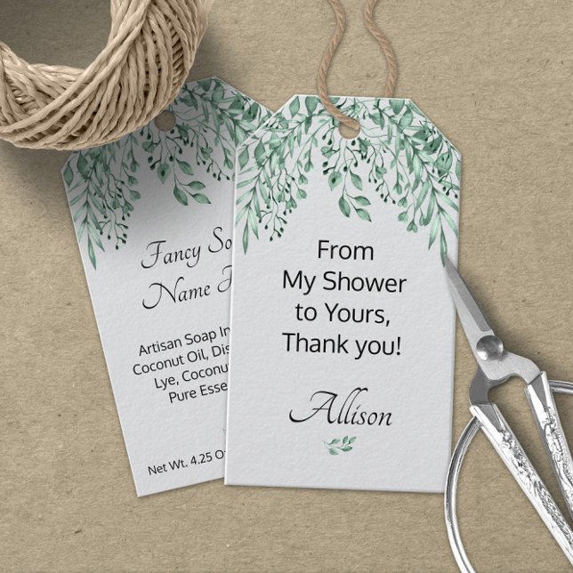 Etiqueta Para Presente Sabonete Artesanal Personalizado De Meu Chuveiro P (Criador carregado)