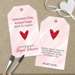 Etiqueta Para Presente Sabonete do Dia dos Namorados Rosa e Vermelho 💖