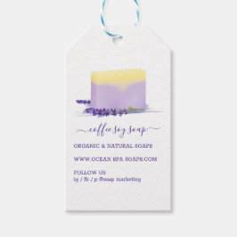 Etiqueta Para Presente Sabonete Soja Cosméticos Spa Natural Aroma Lavanda