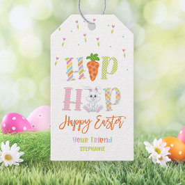 Etiqueta Para Presente Saca de Tratamento Fofo de Páscoa Hip Hop Bunny 
