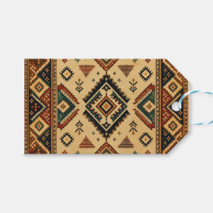 Etiqueta Para Presente Saco de Presente com Padrão Kilim Tribal Boho   Su