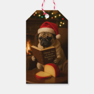 Etiqueta Para Presente Saco de presente de Natal Pug