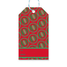 Saco de Presente Vermelho/Verde de Tamanho Médio