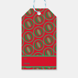 Etiqueta Para Presente Saco de Presente Vermelho/Verde de Tamanho Médio