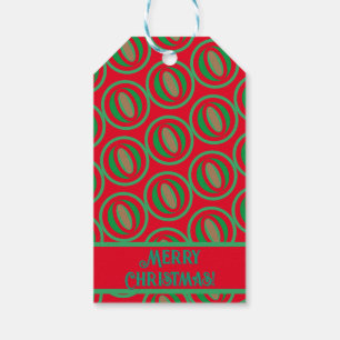 Etiqueta Para Presente Saco de Presente Vermelho/Verde Médio