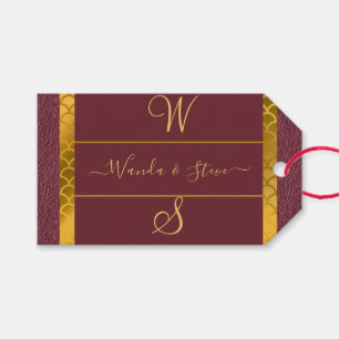 Etiqueta Para Presente Saco do Presente de Casamento de Pé-Couro Elegante
