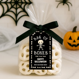 Etiqueta Para Presente Saco Halloween De Ossos