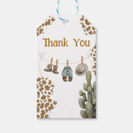 Etiqueta Para Presente Saddle Up a Little Cowboy está a caminho