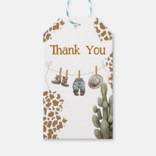 Etiqueta Para Presente Saddle Up a Little Cowboy está a caminho