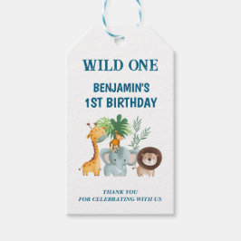 Etiqueta Para Presente Safari Animals Wild One Party Thank you Favor