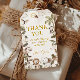 Etiqueta Para Presente Safari Jungle Animals Birthday Party Thank You