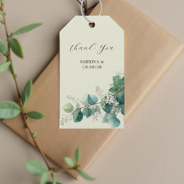 Etiqueta Para Presente Sage Green Eucalyptus Elegant Foliage