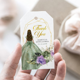 Etiqueta Para Presente Sage Green Purple Princess Quinceañera