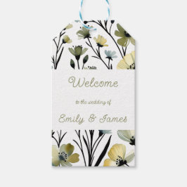 Etiqueta Para Presente Sage Green & Soft Yellow Botanical Wedding
