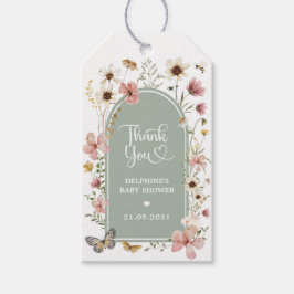 Etiqueta Para Presente Sage Green Wildflower Meadow Chás de fraldas Favor