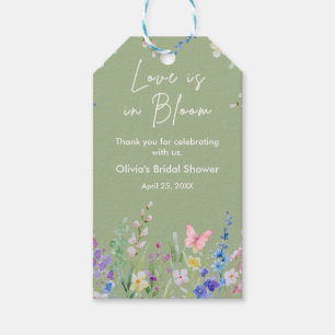 Etiqueta Para Presente Sage Verde Amor em Flor Chá de Noiva 