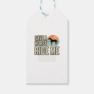 Etiqueta Para Presente Salve um Cavalo Monte em Mim Camisa Vintage Wester