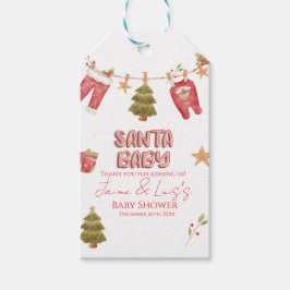 Etiqueta Para Presente Santa Girl Boy Holiday Baby Shower  