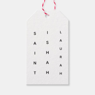 ETIQUETA PARA PRESENTE SANTA ISHAH LAURAH VERTICAL