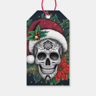 Etiqueta Para Presente Santa Sugar Skull