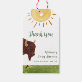 Etiqueta Para Presente Santa Vaca Highland Fazenda Chá de fraldas