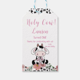 Etiqueta Para Presente Santa Vaca Primeiro Aniversário