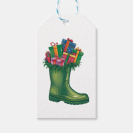 Etiqueta Para Presente Santa's New Boots