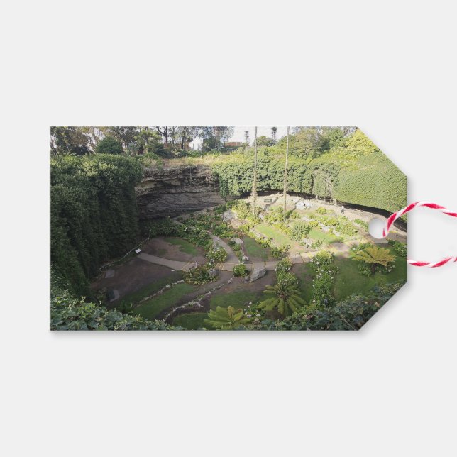 Etiqueta Para Presente Santuário Oculto de Umpherston Sinkhole (Frente (horizontal))