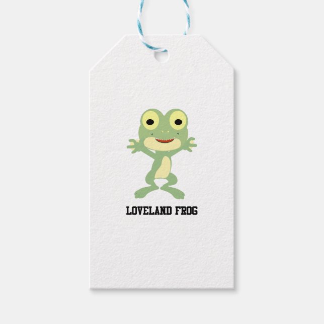 Etiqueta Para Presente Sapo Cute Loveland (Frente)