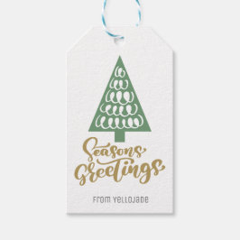 Etiqueta Para Presente Saudações de Natal Elegíveis e Personalizáveis