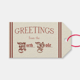 Etiqueta Para Presente Saudações do Polo Norte