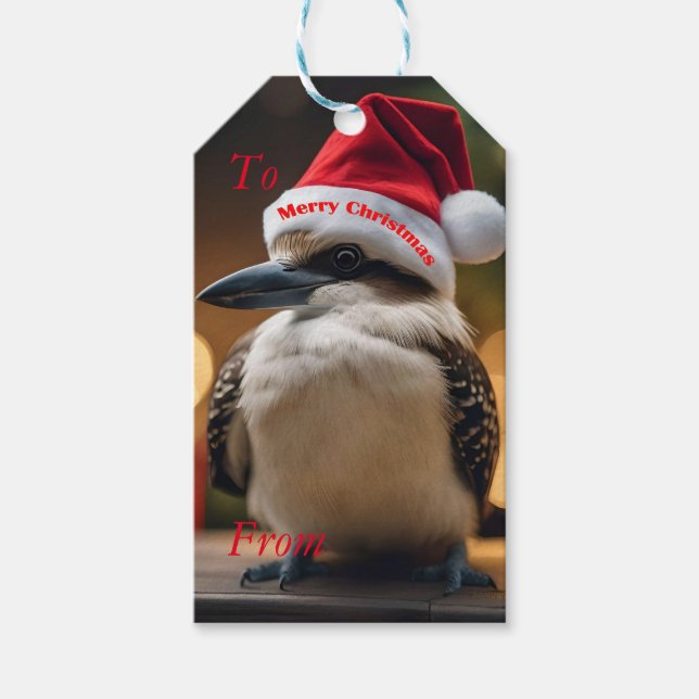 Etiqueta Para Presente "Saúde de Natal de Kookaburras" (Frente)
