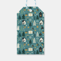 Scandinavian Merry Christmas Tree Winter Snow