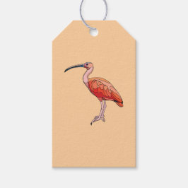 Etiqueta Para Presente Scarlet Ibis Bird Happy Birday