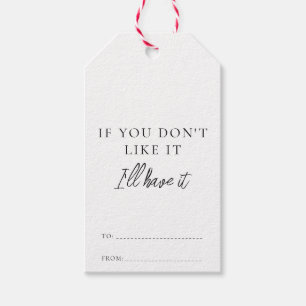 Etiqueta Para Presente Se você não gosta, terei um Natal engraçado