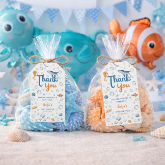 Etiqueta Para Presente Sea You Soon Coastal Baby Shower Thank You Gift