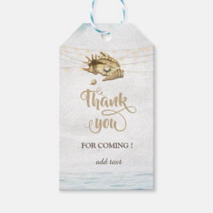 Etiqueta Para Presente Seashells,Sea,String Lights Script