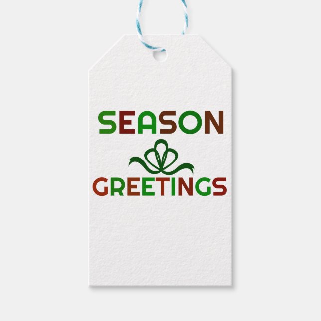 Etiqueta Para Presente Seasons Saudações (Frente)