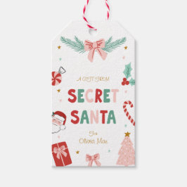Etiqueta Para Presente Secret Santa Gift Tag Kids Christmas Gift Tags 