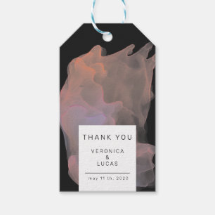 Etiqueta Para Presente Seda transparente, casamento moderno Obrigado