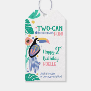 Etiqueta Para Presente SEGUNDO ANIVERSÁRIO DUO-CAN (Toucan)